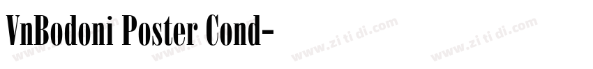 VnBodoni Poster Cond字体转换